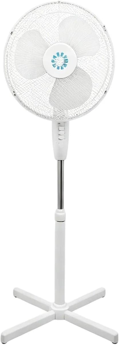 Archi Witte Staande Ventilator – Ventilatie - 3 Snelheden – Stille Ventilator ≤50 dB – Verstelbare Hoogte – Kruisvoet — afbeelding 1