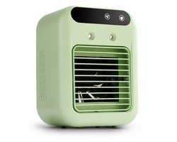 Mobiele Airco en Mini Luchtkoeler met Groot Watertank - 4-in-1 Kleine Aircooler met 3 Snelheden - Fluisterstille Tafelventilator met Waterverneveling voor Slaapkamer, Thuiskantoor en Camping - Groen