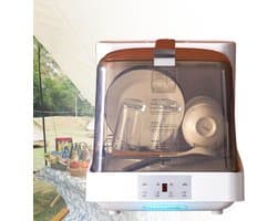 Compacte Vaatwasser - Aanrecht Model - Ruimte Besparen - Ingebouwde Watertank - 4 Programma's - Wit
