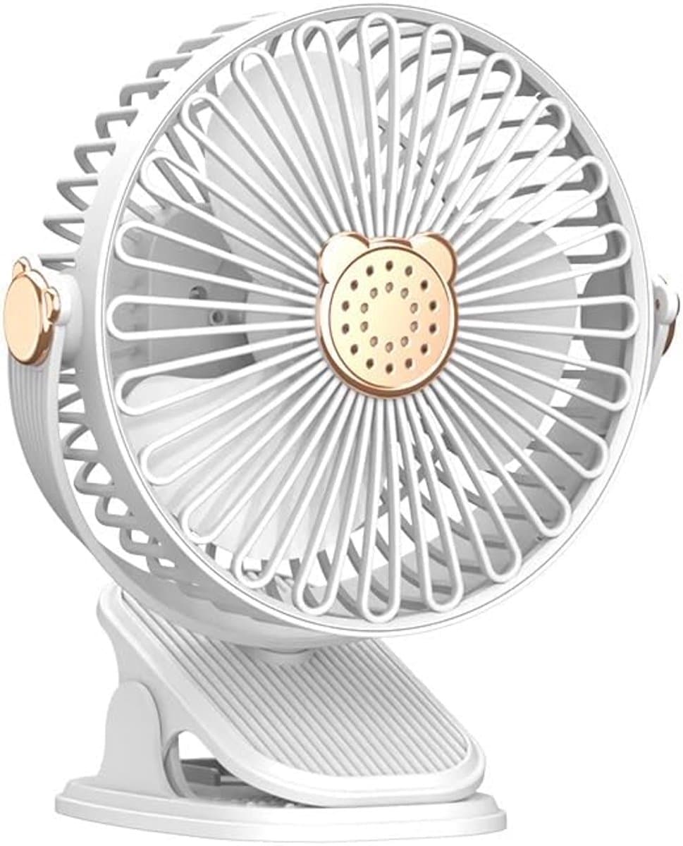 KZQ Oplaadbare Usb Ventilator – Stil, Compact, 4 Snelheden – Voor Camper, Tent, Auto, Slaapkamer, Kantoor, Binnen En Buiten – Cadeau Voor Dames En Heren — afbeelding 1