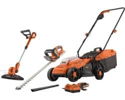 3-in-1 Accu Tuingereedschapset – Grasmaaier, Grastrimmer en Heggenschaar met Accu en Oplader