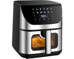 ApexArte®Heteluchtoven - Oven - Airfryer Oven - Zilver met Zwart