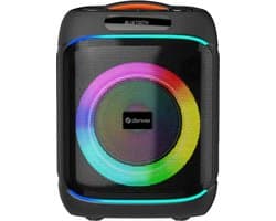 Denver Bluetooth Speaker - Partybox - Discolichten - Incl. Draadloze Microfoon & Afstandsbediening - 6.5" woofer - Luidspreker - BPS170 - Zwart