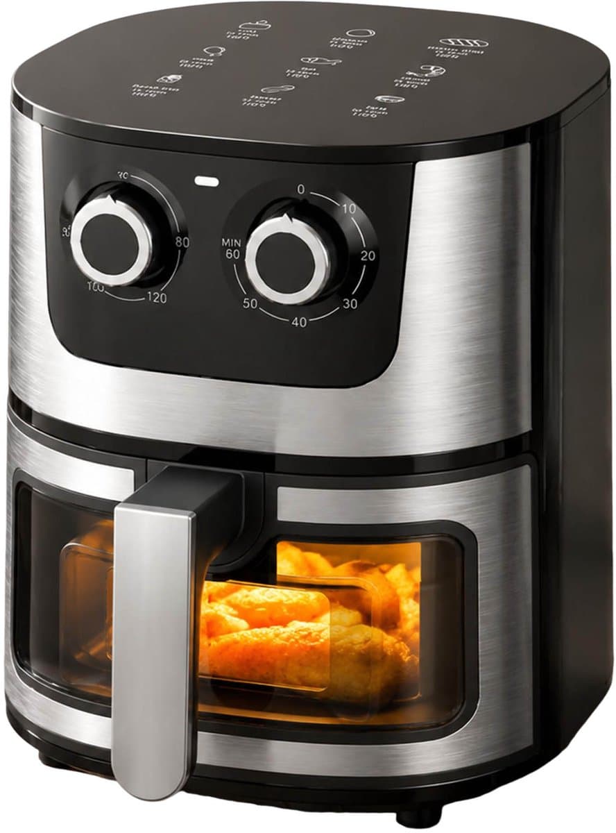 NAXSIR Airfryer XXL - 7 Liter - Heteluchtfriteuse - Zichtvenster - Digitaal Display - 1500W — afbeelding 1
