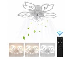 House Of Atelier - Plafondventilator met verlichting - Ventilatorlamp - Afstandbediening - 6 Standen - Dimbaar - 68 cm - Wit
