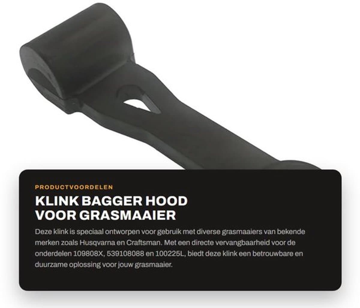 Baggerkap Vervangt 109808X - Montage voor Husqvarna - Craftsman - AYP - Grasmaaier - Geschikt voor diverse modellen - Grasmaaierkap — afbeelding 1