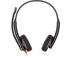 HP Poly Blackwire C3220 Over Ear headset Computer Kabel Stereo Zwart Headset, Volumeregeling, Microfoon uitschakelbaar