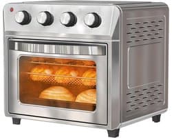 Mini Ovens - Heteluchtoven Airfryer - Gezond Koken - 360 Graden Hete Lucht - 24 Liter Capaciteit - Zilver