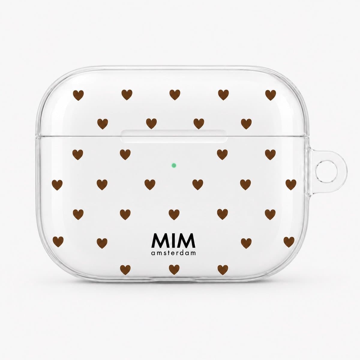 MIM Amsterdam - Valentine Chocolate - Geschikt voor AirPods Pro 2 - AirPod hoesje - Sterren print - Transparant hoesje met print - Shockproof- Cover voor AirPods - Trendy AirPod case — afbeelding 1
