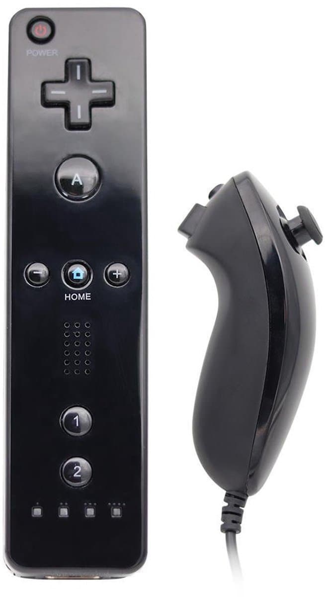 Controller & Nunchuk Geschikt voor Wii & Wii U - Rood — afbeelding 1
