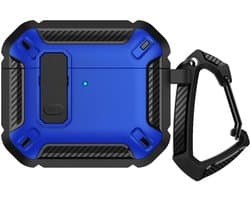 Mobigear Hoesje geschikt voor Apple AirPods 4 Hardcase Hoesje | Mobigear Armor Clip - Blauw