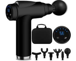 Massagepistool - Spierverlichter - Spierherstel - 32 snelheden - 6 massagekoppen - Zwart