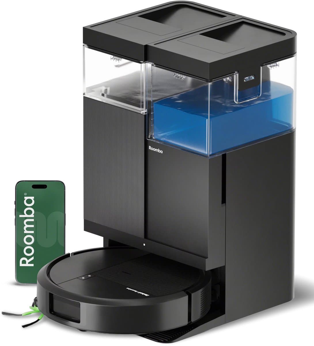 iRobot Roomba Combo Plus 515 Robotic Vacuum Cleaner Black — afbeelding 1