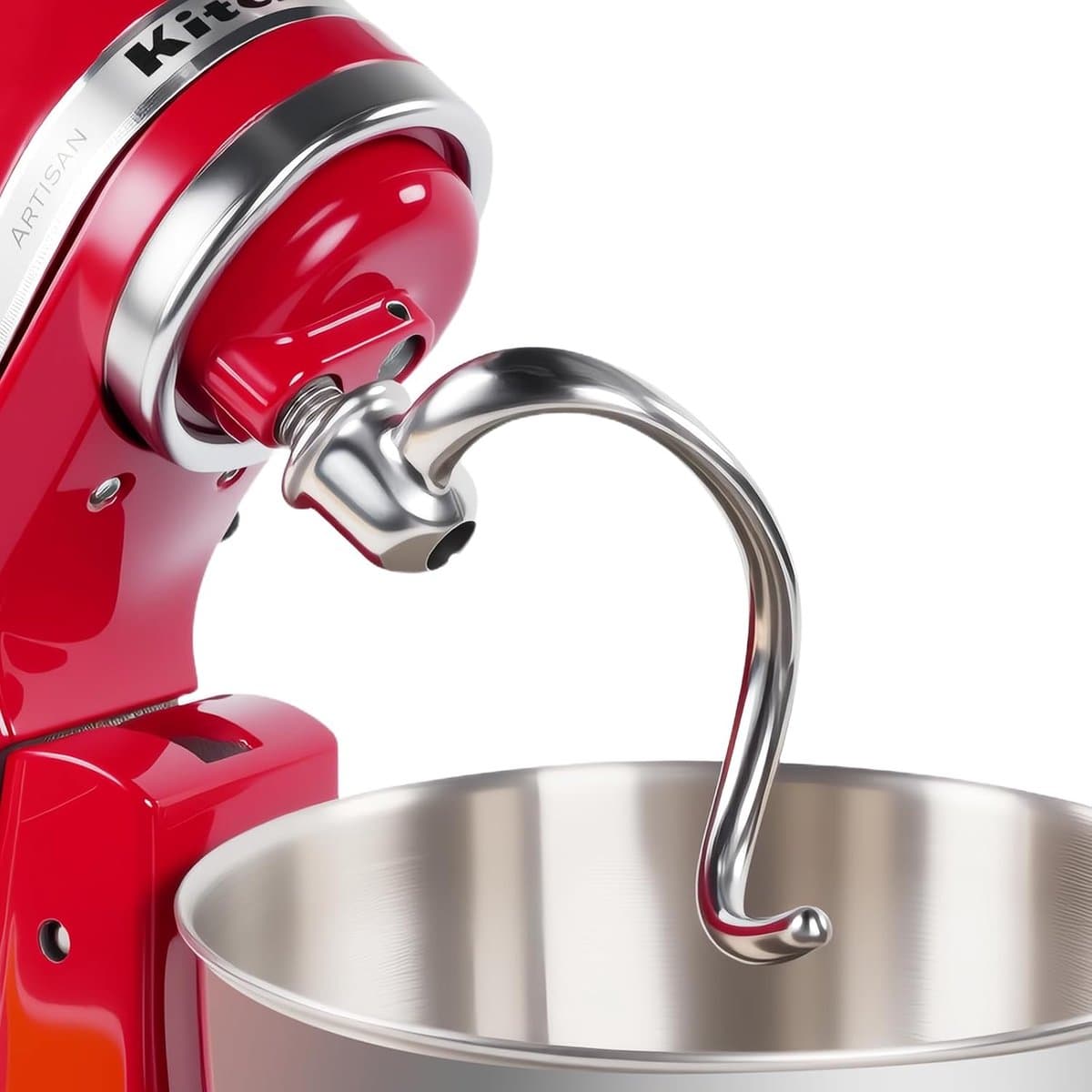 SnelShoppen - RVS Spiral Kneedhaak voor Keukenmachine 4.5-5 Quart, Geschikt voor Tilt Head, Efficiënt Kneedgereedschap, Vaatwasserbestendig, Keukenacc — afbeelding 1