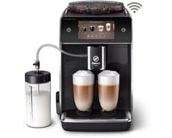 Saeco GranAroma Deluxe SM6680/00 - Zwart - Espressomachine - 18 Dranken met melksysteem - Groot scherm - Slim & verbonden - Volautomatisch - Koffiemachine met bonen + AquaClean filter