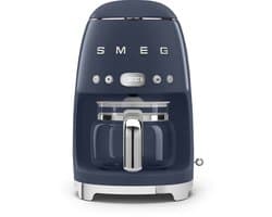 SMEG DCF02NBEU Filterkoffiemachine - Koffiezetapparaat - 10 Koppen - Warmhoudfunctie 40 min - Aroma Instelling - Programmeerbare Startfunctie - 50’s Style - Navy Blue
