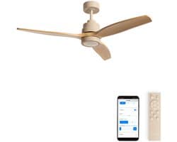 CREATE - Stille plafondventilator van 40 W met technische ABS-bladen, verkrijgbaar in verschillende maten - M - Met licht - WIFI - WIND STYLANCE