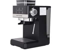 BlitzHome CM5520 Espressomachine met Ingebouwde Koffiemolen, 20 Bar, 1350W, Touchscreen, Voorverwarmingsindicator & 1,8L Watertank – Zwart | Volwaardige Espresso in