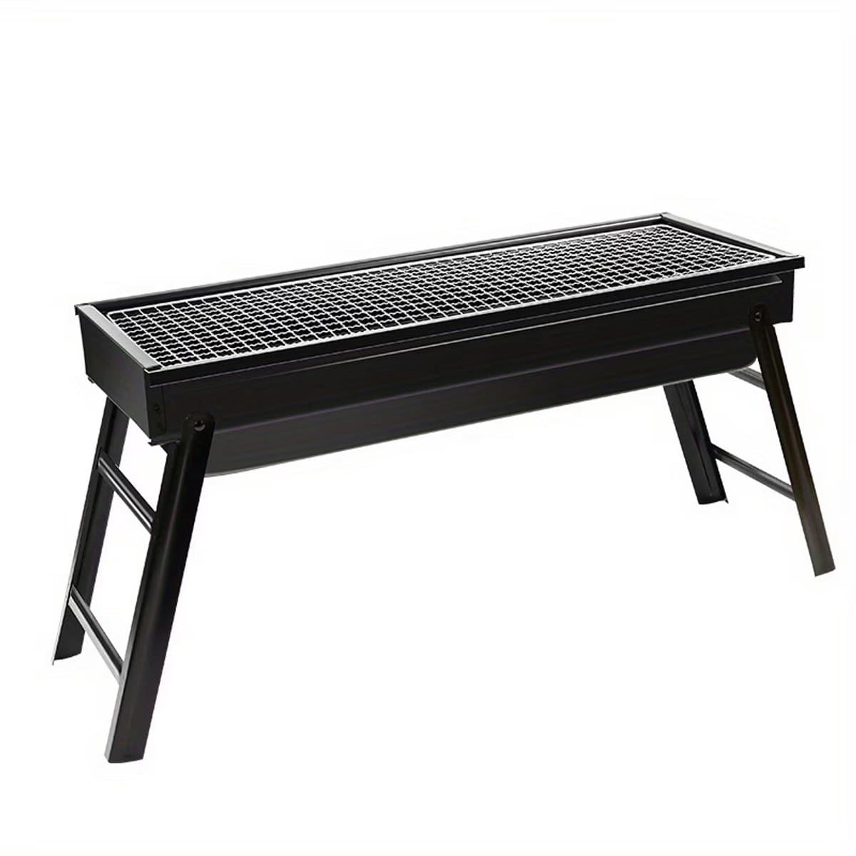Opvouwbare Houtskool BBQ Grill – Draagbare RVS Camping Barbecue met Inklapbare Poten – Compacte Grill voor Buiten & Reizen — afbeelding 1