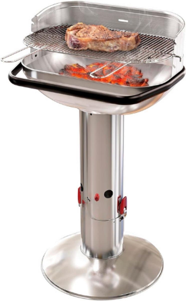 55 houtskoolbarbecue uit rvs 56 cm x 34 cm — afbeelding 1