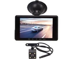 Dashcam voor en achter, Full HD nachtzicht 3-dashcam in de auto, DVR 3-camera nachtzicht 4-inch scherm autorecorder rijvideorecorder