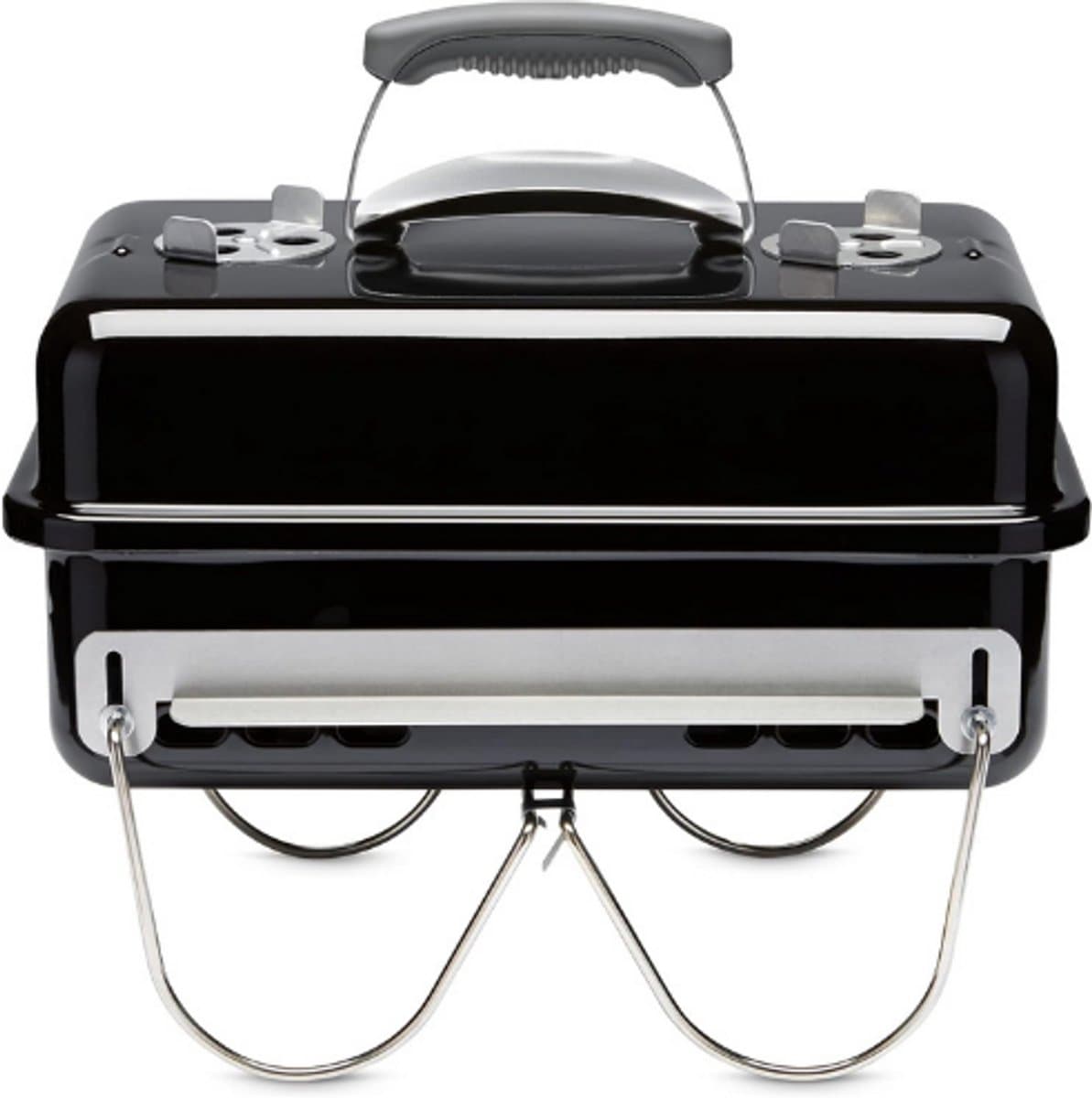 Houtskoolbarbecue | Draagbare Barbecue | Camping Barbecue Met Deksel En Tafelblad | Een Met Porselein Geëmailleerde Schaal | Klein En Licht | Outdoor Oven - Zwart (1131004) — afbeelding 1