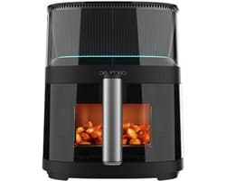 Airfryer met Waterverstuiver - Heteluchtoven Gezond - Gezond Koken - Ingebouwd Raam Binnenverlichting - 5 Liter - Zwart