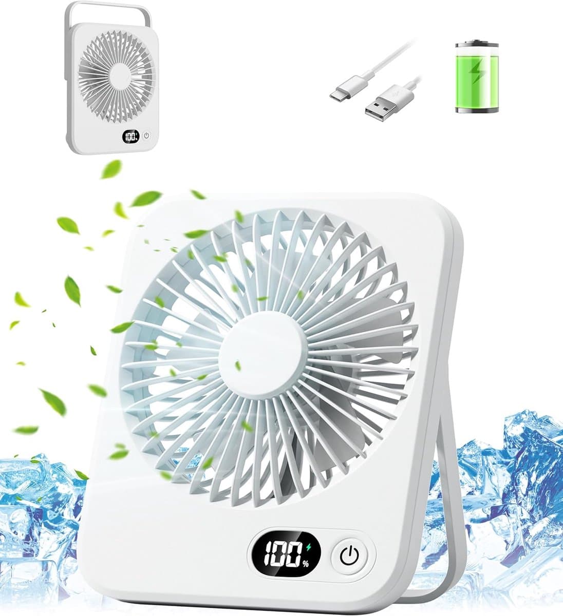 KZQ Mini Ventilator Voor Huisdierendrager Rugzak En Luchtkoepel Rugzak - Geschikt Voor Katten En Honden - Goedgekeurd Voor Vliegreizen - Voor Reizen Wandelen En Buiten - Wit — afbeelding 1
