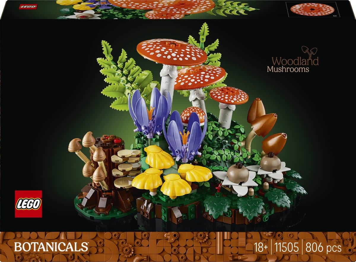 Lego Botanical Collection 11505 Woodland Mushrooms Bouwstenen Multicolor — afbeelding 1