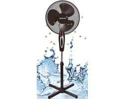 Ventilator Staand - Vloerventilator Air Cooler - Zomerse Koelte - Stil Nachtlampje - 41 cm Diameter - Zwart