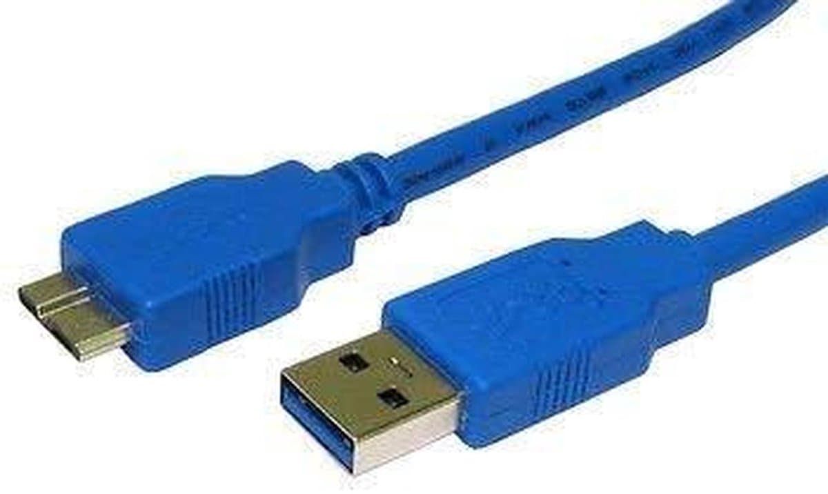 USB 3.0 Kabel - Micro B Kabel - Externe Harde Schijf - Super Speed 5Gbps - 1 meter - Zwart — afbeelding 1