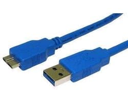 USB 3.0 Kabel - Micro B Kabel - Externe Harde Schijf - Super Speed 5Gbps - 1 meter - Zwart