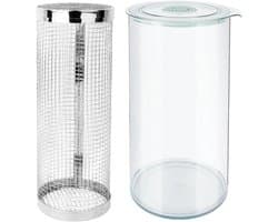Kip Panier Kom - Schudbeker Mixer - Maaltijd Bereiden - 360 Graden Dekking - 20 cm Breed - Transparant