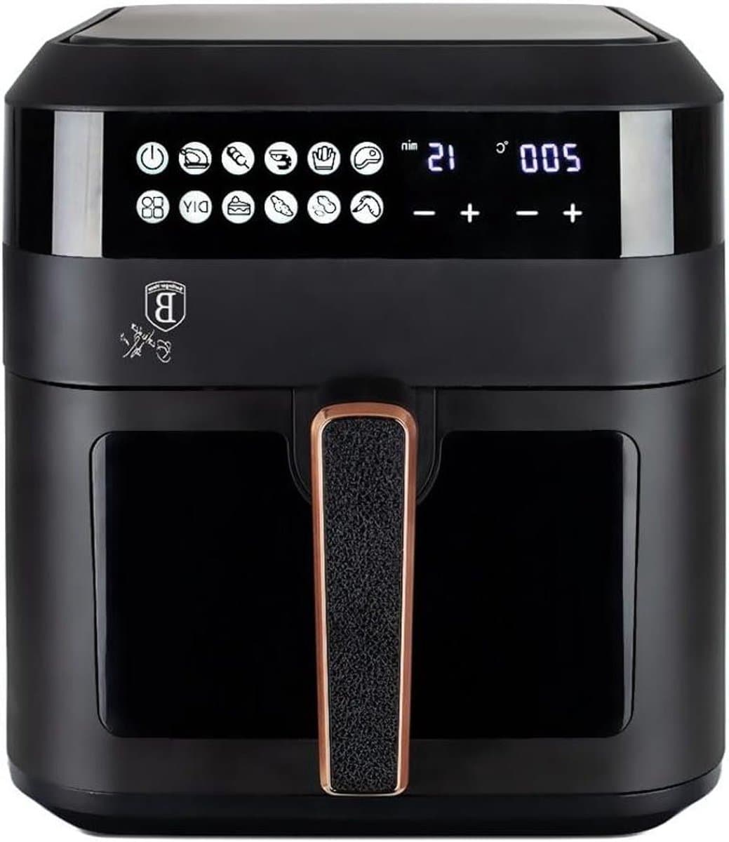Heteluchtfriteuse - Airfryer Keuken - Gezond Bakken - Zichtbaar Bakvenster - 63 Liter - Zwart — afbeelding 1