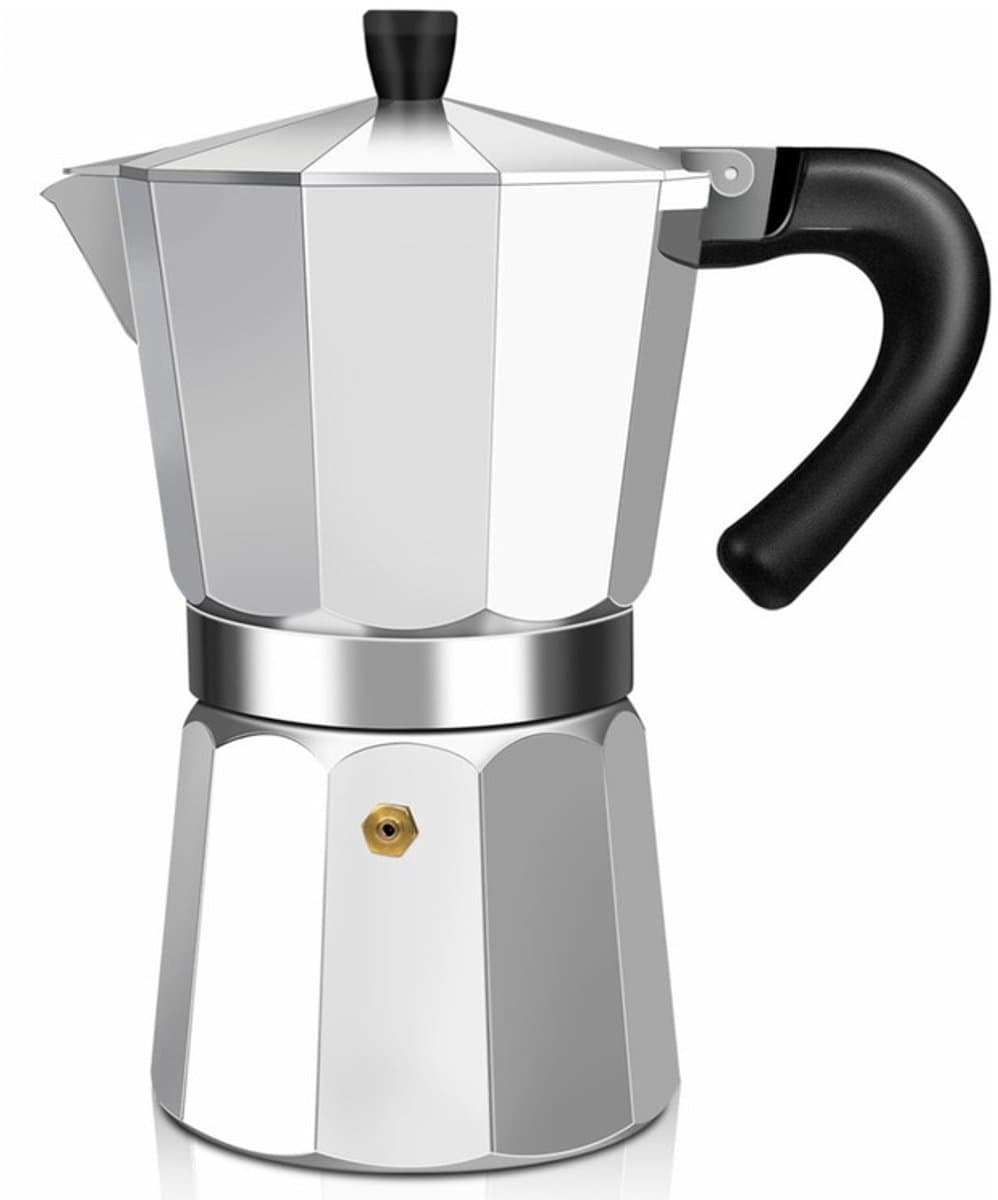 Percolator - 2 Cup Aluminum Espresso Stovetop Moka Pot - Stevig Aluminium - Koffiezetapparaat - Koffiezetter - Espresso en Koffie Maker - voot Home、Camping - 100ml 3.3oz — afbeelding 1
