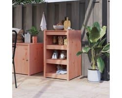 Buitenkeukenkast Hout - Opbergkast Tuin - Keuken Organiseren - Modulair Ontwerp - 55x55x92 cm - Natuurlijk Douglas