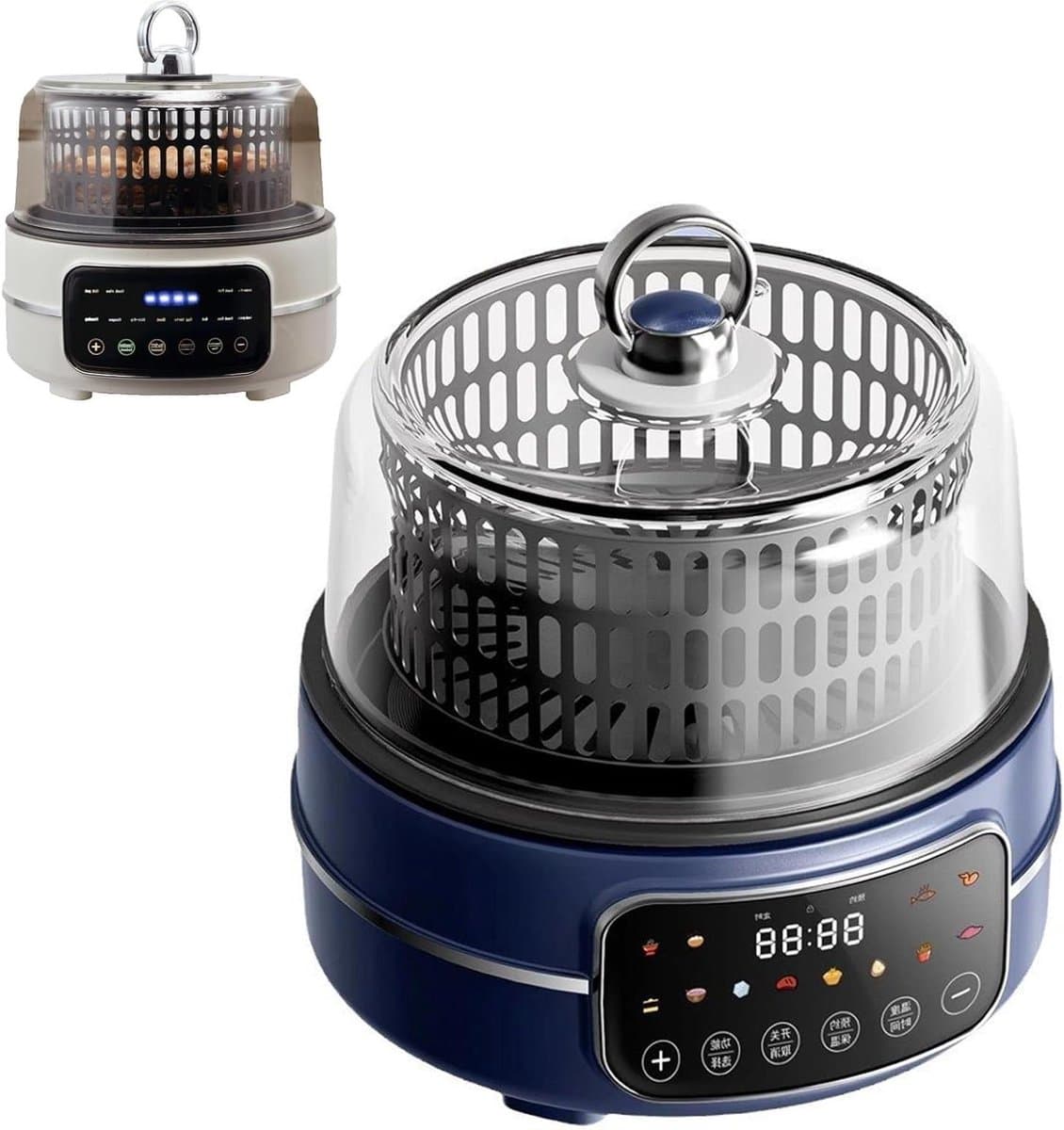 Heteluchtfriteuse - Multicooker - Gezond Koken - 360° Circulerende Verwarming - 5 Liter - Blauw — afbeelding 1