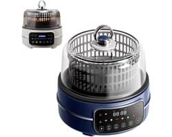 Heteluchtfriteuse - Multicooker - Gezond Koken - 360° Circulerende Verwarming - 5 Liter - Blauw