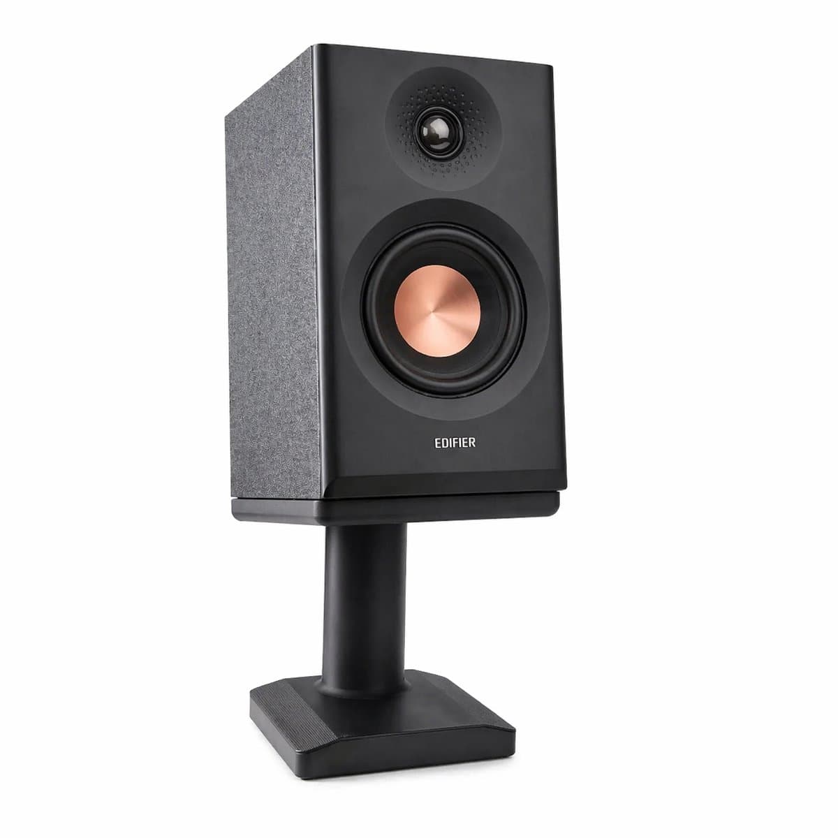 Alvora speaker standaard geschikt voor Edifier MR3 - 1 stuk - 120 mm verhoging - 10° kanteling - Kabelmanagement - Zwart — afbeelding 1
