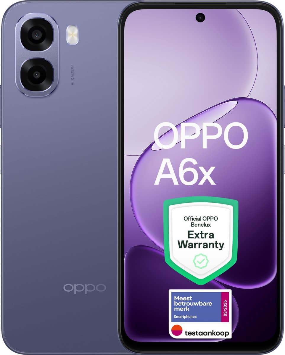 OPPO A6x 4+128GB Black Purple - Extra Garantie — afbeelding 1