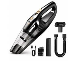 KARZO Draadloze Handstofzuiger – Oplaadbare Auto Stofzuiger – 4 kPa Zuigkracht – 0,3L Stofopvang – USB Oplaadbaar – Met Accessoireset – Zwart