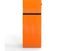 NUNKI MEDIUM-AORA Dubbel-Deurs Koelkast, E Klasse, 206l, Gloss Bright Orange All Sides