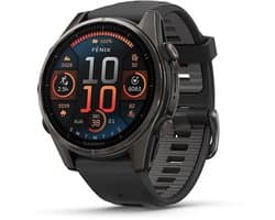 Garmin Fenix 8 Sapphire AMOLED 43 mm Smartwatch - Titanium - Saffierglas - Multiband GPS - Zwart
