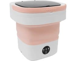 Cellista Mini Opvouwbare Wasmachine 12L - Compacte Wasmachine - Draagbare Wasmachine - Opvouwbare Reiswasmachine - Camping Wasmachine - 3 Wasprogramma's - Roze