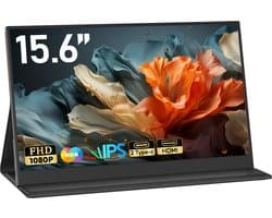 Jensaro Draagbare Monitor 15.6 Inch - Full HD 2e Scherm - Laptop Schermuitbreiding - USB-C HDMI Display - IPS Gaming Monitor