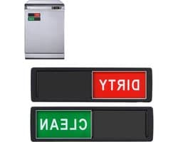 Vaatwasser Magneet - Schoon Vuil Indicator - Keuken Organisatie - Dubbelzijdig Display - 17.8 cm Lengte - Zwart