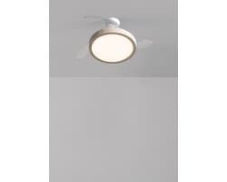 CREATE - Plafondventilator 40W stil met intrekbare bladen en LED-licht, verschillende maten - M - Met licht - Afstandsbediening - WIND CLEAR STUDIO