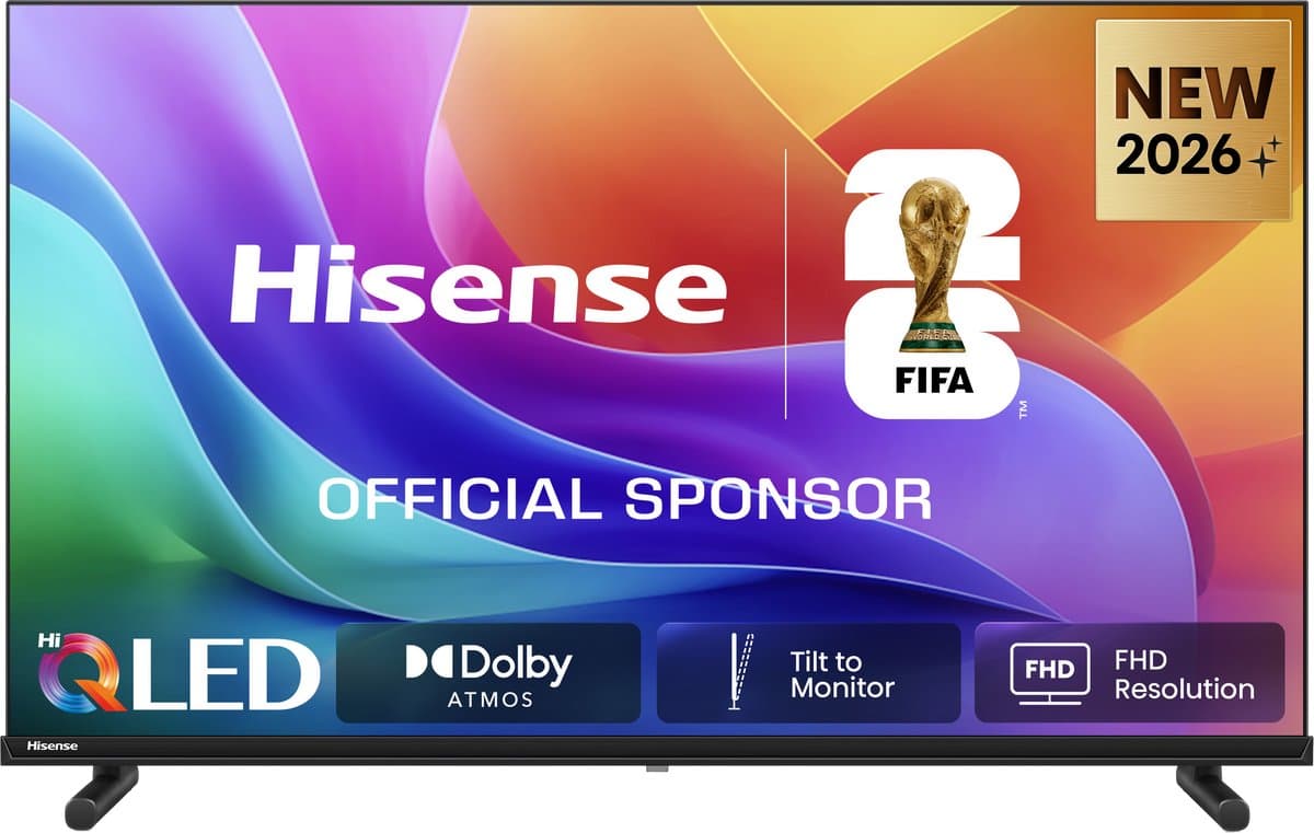 Hisense 32A5S - 32 inch - Hi-QLED - 2026 - Hi-QLED Colour - Dolby Atmos - Tilt to Monitor - FHD Resolution - Noise Reduction - High Contrast — afbeelding 1