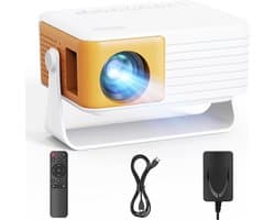 SNJY® Mini Beamer - Mini Projector - Beamer Full HD - Draagbaar - 50% tot 100% Zoom - 1080P - Wit
