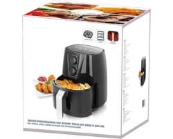 YOR® Airfryer xl - Airfryer xxl - Heteluchtfriteuse - Frituur, grill, bak en braad- Zwart - 26cm x 32cm x 29cm